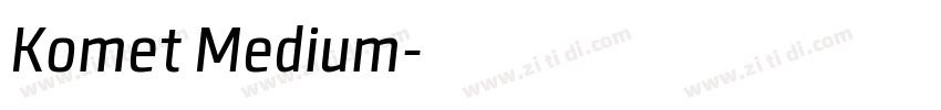 Komet Medium字体转换